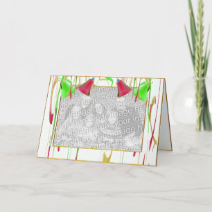 Cartes Pour Fêtes Annuelles Joie de la cloche de fête (cadre photo) (large)