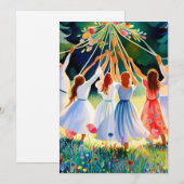 Cartes Pour Fêtes Annuelles Joie de mi-été (Devant / Derrière)