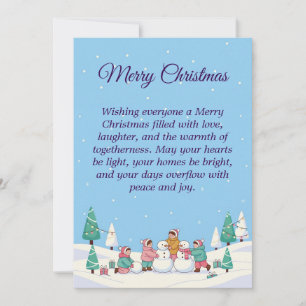 Cartes Pour Fêtes Annuelles Joie de Noël pour tous