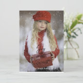 Cartes Pour Fêtes Annuelles Joie de Noël Script (Debout devant)