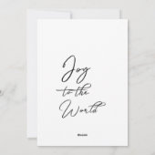 Cartes Pour Fêtes Annuelles Joie de Noël Script (Dos)