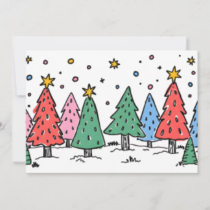 Cartes Pour Fêtes Annuelles Joie de Noël Style d'art doodle