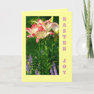 CARTES POUR FÊTES ANNUELLES JOIE DE PÂQUES / MENSONGES ROUGES ET BLANCS / PERT