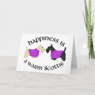 Cartes Pour Fêtes Annuelles Joie de vivre Scottie roux et noir