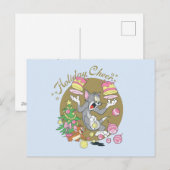 Cartes Pour Fêtes Annuelles Joie des Fêtes de Tom et Jerry (Devant / Derrière)