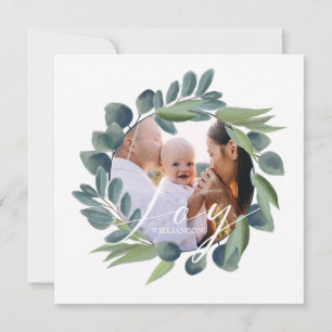 Cartes Pour Fêtes Annuelles Joie Elegant Aquarelle hiver Foliage Wreath Photo