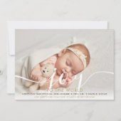 Cartes Pour Fêtes Annuelles Joie élégante au monde Vacances Nouveau bébé Photo (Devant)