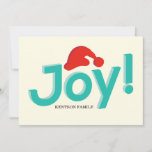 Cartes Pour Fêtes Annuelles joie et chapeau santa<br><div class="desc">joie et chapeau santa</div>