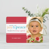 Cartes Pour Fêtes Annuelles joie et paix (Debout devant)