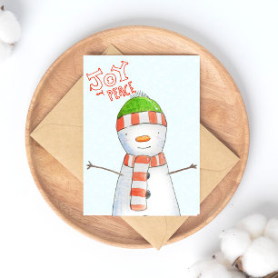 Cartes Pour Fêtes Annuelles Joie et paix   Noël du mignon Snowman