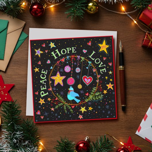 Cartes Pour Fêtes Annuelles Joie Fête Folklore Paix Espoir Amour Noël