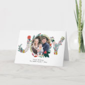 Cartes Pour Fêtes Annuelles JOIE Florale Rouge Poinsettia Pine Bough Wreath Ph (Devant)