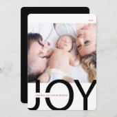 Cartes Pour Fêtes Annuelles Joie moderne (Devant / Derrière)