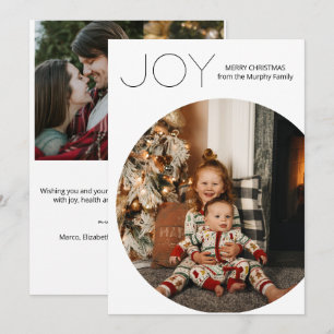 Cartes Pour Fêtes Annuelles Joie moderne Noël minimaliste