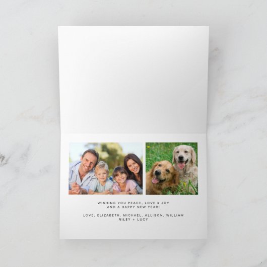 Cartes Pour Fêtes Annuelles Joie moderne Photo Noël (Intérieur)