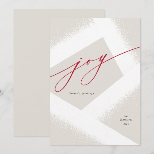 Cartes Pour Fêtes Annuelles Joie Moderne Simple Abstrait Non Photographique (Devant / Derrière)