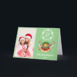 Cartes Pour Fêtes Annuelles Joie moderne Typographie de Noël Rudy Fairies Phot<br><div class="desc">Élégant carte photo "JOY" ! Il présente une typographie moderne "JOY", des fées d'aquarelle et Rudy; à l'intérieur de Rudy, Snowman et des flocons de neige, votre photo sur un arrière - plan vert clair. Utilisez l'outil Personnaliser pour ajouter vos informations et votre photo. Plus d'idées dans ma collection de...</div>