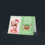 Cartes Pour Fêtes Annuelles Joie moderne Typographie de Noël Rudy Fairies Phot<br><div class="desc">Élégant carte photo "JOY" ! Il présente une typographie moderne "JOY", des fées d'aquarelle et Rudy; à l'intérieur de Rudy, Snowman et des flocons de neige, votre photo sur un arrière - plan vert clair. Utilisez l'outil Personnaliser pour ajouter vos informations et votre photo. Plus d'idées dans ma collection de...</div>