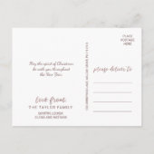 Cartes Pour Fêtes Annuelles Joie | Noël d'or Rose (Dos)