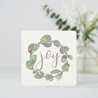 Cartes Pour Fêtes Annuelles Joie Personnalisée Originale Écriture à l'aquarell