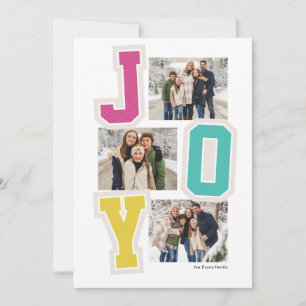 Cartes Pour Fêtes Annuelles Joie pré-maquillages amusants rose trois photo Noë