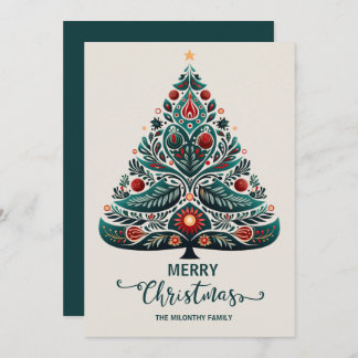Cartes Pour Fêtes Annuelles joli arbre scandinave de noël siffler