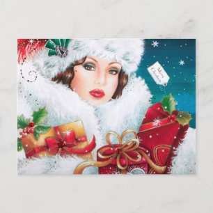 Cartes Pour Fêtes Annuelles Joli art déco rétro vintage Noël