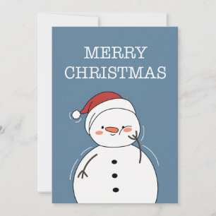 Cartes Pour Fêtes Annuelles Joli bonhomme de neige Joyeux Noël Pose joue espiè