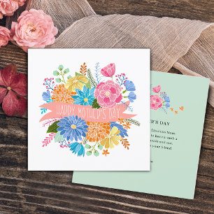 Cartes Pour Fêtes Annuelles Joli bouquet floral Fête des Mères