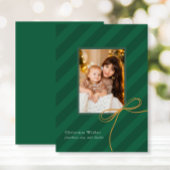Cartes Pour Fêtes Annuelles Joli Bow Stripes Noël Simplement Élégant Photo