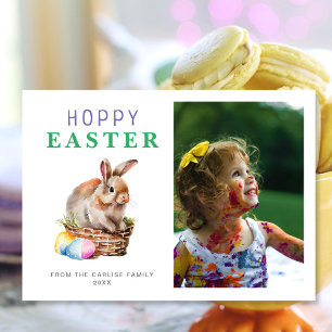 Cartes Pour Fêtes Annuelles Joli Bunny Aquarelle de Pâques