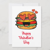 Cartes Pour Fêtes Annuelles Joli burger de la Saint-Valentin (Devant)