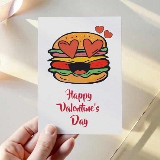 Cartes Pour Fêtes Annuelles Joli burger de la Saint-Valentin