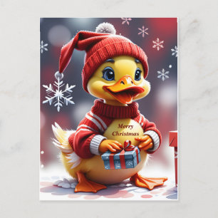 Cartes Pour Fêtes Annuelles Joli canard de Noël