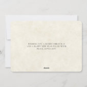 Cartes Pour Fêtes Annuelles Joli Cerf Aquarellé Pose En Bas Boho Noël (Dos)