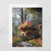 Cartes Pour Fêtes Annuelles Joli champignon coloré (Devant / Derrière)