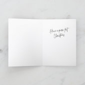 Cartes Pour Fêtes Annuelles Joli chat avec lumières et étoile de Noël (Intérieur)