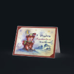 Cartes Pour Fêtes Annuelles Joli Christmas Teddy<br><div class="desc">Teddy a fait le voyage de ski pour se rendre à ses amis et célébrer X-mas ensemble! Ma mère m'a aidé à dessiner cette photo :) J'espère que ça vous plaît !</div>