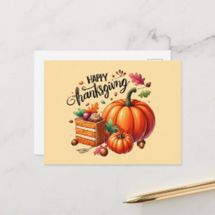 Cartes Pour Fêtes Annuelles Joli citrouille de Thanksgiving heureux