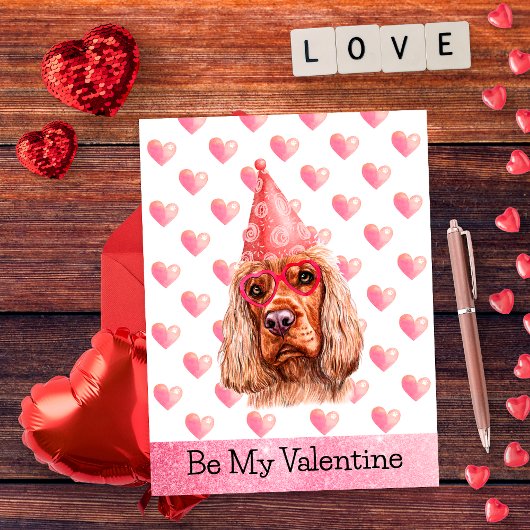 Cartes Pour Fêtes Annuelles Joli Cocker Spaniel Be My Valentine Chien Valentin