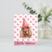 Cartes Pour Fêtes Annuelles Joli Cocker Spaniel Be My Valentine Chien Valentin (Debout devant)