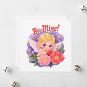 Cartes Pour Fêtes Annuelles Joli Cupidon de la Saint-Valentin avec "Sois à moi