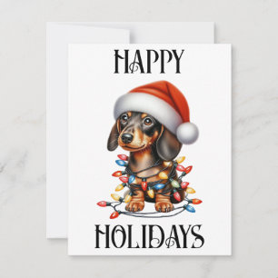 Cartes Pour Fêtes Annuelles Joli Dachshund de Noël