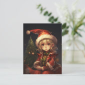 Cartes Pour Fêtes Annuelles Joli elfe de Noël (Debout devant)