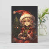 Cartes Pour Fêtes Annuelles Joli elfe de Noël (Debout devant)