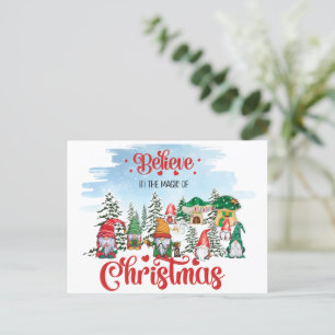 Cartes Pour Fêtes Annuelles Joli gnome célébrant les fêtes de Noël