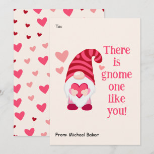 Cartes Pour Fêtes Annuelles Joli Gnome comme toi Saint-Valentin en classe