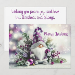 Cartes Pour Fêtes Annuelles Joli Gnome de Noël