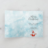 Cartes Pour Fêtes Annuelles Joli Gnome Elégant Bleu Rouge Joyeux Noël (Intérieur)