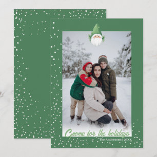 Cartes Pour Fêtes Annuelles Joli Gnome pour la photo de famille des Fêtes